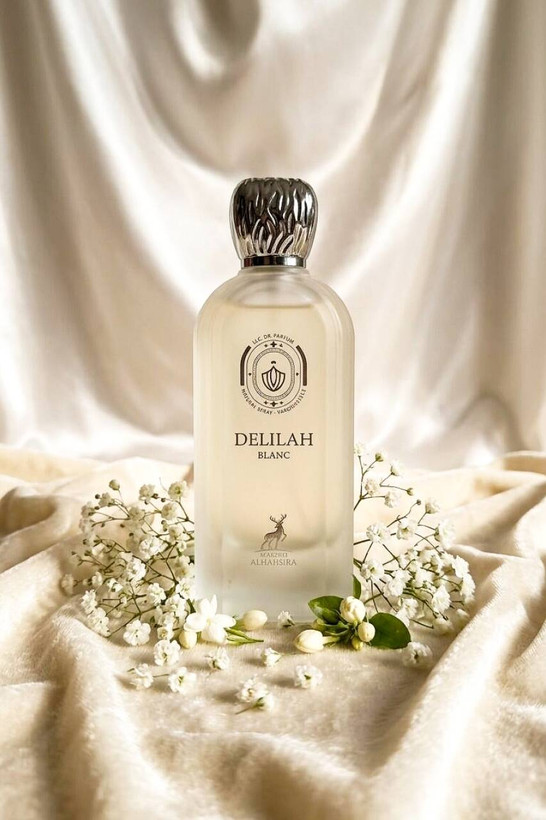ادکلن زنانه ۱۰۰میل الحمبرا مدل دلیله بلانک رایحه پارفوم د مارلی والایا (Valaya Parfums de Marly)